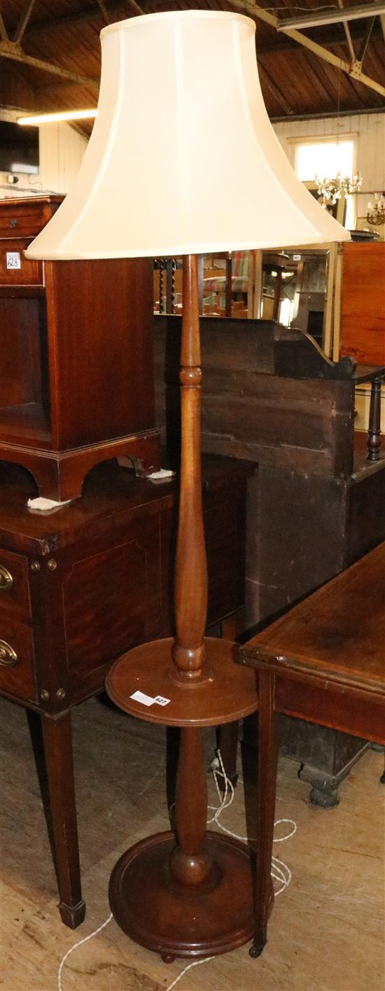 Mahogany standard lamp